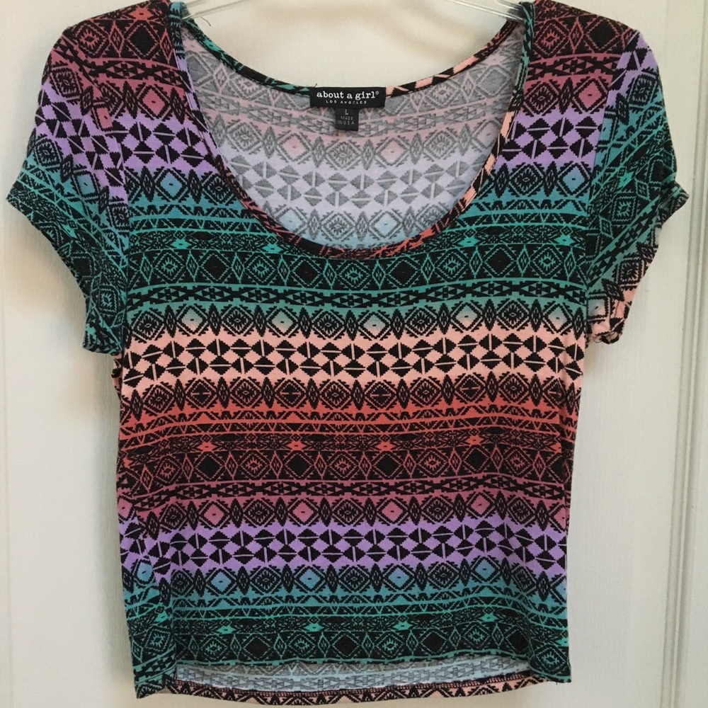 Multi-Colored Patterned Top
